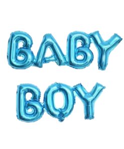 Baby Boy Foil Balloon, Birthday Decoration (Blue)