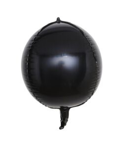 4D Round Foil Balloon Black