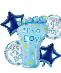 Its a Boy Baby Foot Foil Balloons (Set of 5pcs.)
