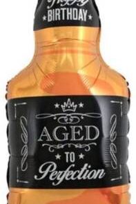 Printed Happy Birthday Aged To perfection Bottle Party Foil Balloon