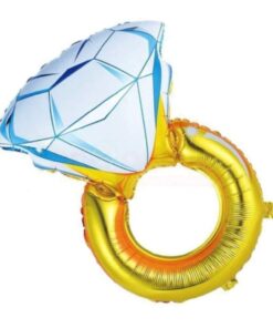 Diamond Ring Foil Balloon for Valentine Balloon, Wedding, Anniversary, Love, Bachelorette Ring Balloon, Bride to Be Balloon, Bridal Shower (33 inches)