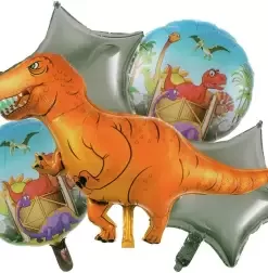 Dinosaur Foil Balloon for Birthday Party Decoration Set of 5