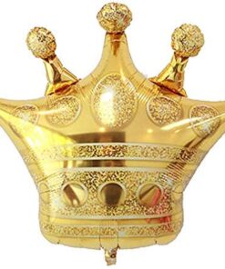 Golden Crown Foil Balloon Happy Birthday Decoration Item Prince Boy King Theme Party Decoration Foil Balloon Princess Queen Theme