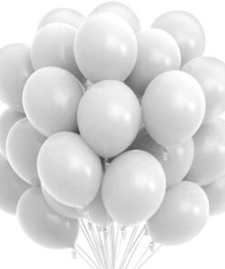 Grey Pastel Latex Balloon (50 Pcs Set) For Engagement, Wedding and Valentines Day Or Birthday Party Celebration Decoration