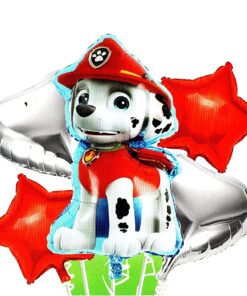 Paw Patrol Marshall cartoon character printed theme decoration foil balloon set of 5