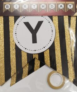 Black Golden Happy Birthday Dangler party Decoration