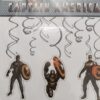 Captain America Tassel Dangler for Happy Birthday Decoration