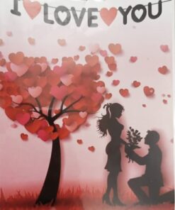 I Love You Dangler Red & Black for Valentine Day, Anniversary Decoration