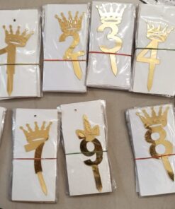 Golden Crown Plastic Cake Topper, Birthday Party