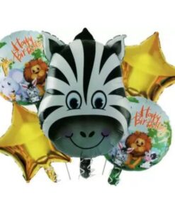 Zebra Jungle Theme Happy birthday 5 pcs