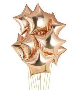 Star Rose Gold 10″ inch Foil Balloon for Birthday Party, Anniversary & Valentine Party Pack of 10