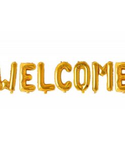 Welcome Letter Foil Balloon/ Anniversary Party Decoration Items - Golden