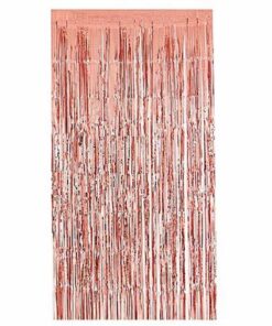 Rose Gold Fringe Curtains for Decorations, Birthday, Baby Shower  – 3 X 6 ft