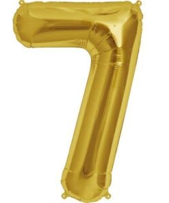 32 Inches Number Foil Balloon, Gold Color, Number 7