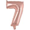 32 Inches Number Foil Balloon, Rose Gold Color, Number 7