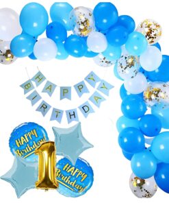 1st Birthday Decorations kit for Boys - 80 pcs Combo Sets