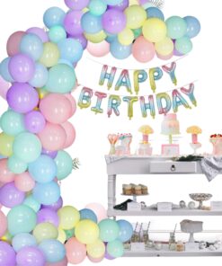 Happy Birthday Rainbow Theme Balloons Set of 63 Pcs