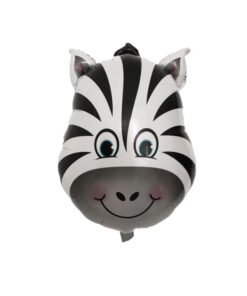 Animal Face Shaped Foil Balloon for Kids Birthday Party, Animal Theme, Zoo Party Decoration- Pack of 1 (Zebra)