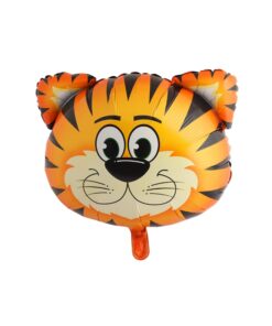 Animal Face Shaped Foil Balloon for Kids Birthday Party, Animal Theme, Zoo Party Decoration- Pack of 1 (Tiger)
