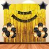 41PCS Happy Anniversary Black & Gold Balloon Decor Kit