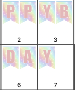 Unicorn Printable Birthday Banner(Free)