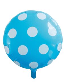 Round Shape Blue Polka Dot Foil Balloon