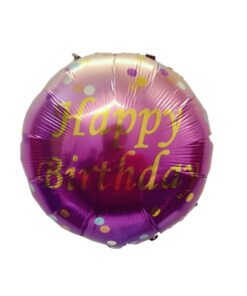 Happy Birthday Purple Foil Balloon