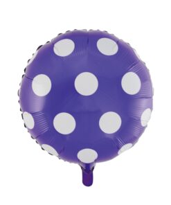 Round Shape Purple Polka Dot Foil Balloon