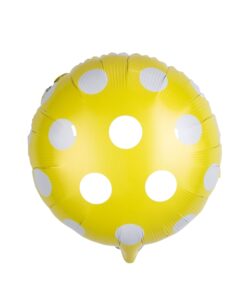Round Shape Yellow Polka Dot Foil Balloon