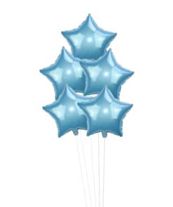 Light Blue Star Foil Balloon 18″ inch for Anniversary, Valentine Party & Birthday Party Pack of 10