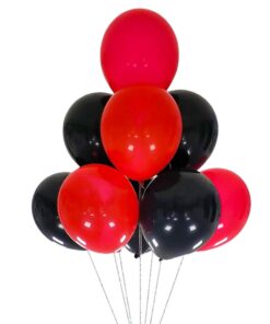 Red Black Cars Theme Latex Balloons - Set of 100