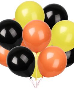 Yellow/Orange/Black Balloons for Construction Theme - 100 Pcs