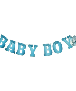 Blue Baby Boy Banner(Baby Elephant) / Welcome Baby Boy Theme Banner