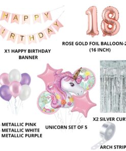 Unicorn Theme Balloon Decor DIY Kit (56 Pcs)