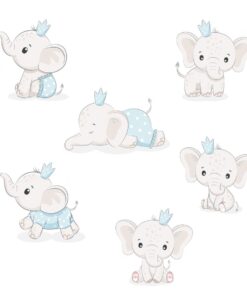 Baby Elephant Boy Cut Outs (12 Pcs)