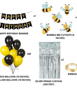 Bumble Bee Theme Balloon Decor DIY Kit (76 Pcs)