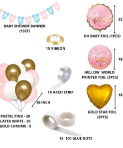 Baby Shower Theme Birthday Balloon Decoration DIY Kit (54 Pcs)