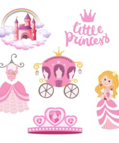 Little Princess Cut Outs Theme Birthday Decoration(12 Pcs)