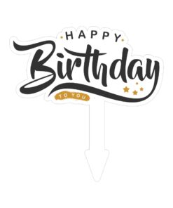 Happy Birthday Cake Toppers Cake Decoration for Birthday Party (1 Pcs)