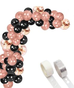 Happy Birthday/ Anniversary Rose Gold and Black Combo kit (37 Pcs)