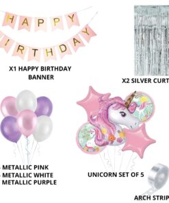 Unicorn Theme Balloon Decor DIY Kit (54 Pcs)