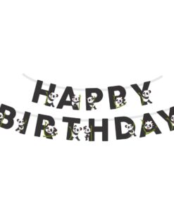Panda Birthday Party Supplies, Birthday Party Decoration Banner for Birthday Decoration