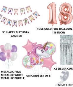 Unicorn Theme Balloon Decor DIY Kit (71 Pcs)
