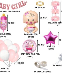 Baby Girl Theme Birthday Decoration DIY Kit (51 Pcs)