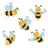 Honey Bee Bumble Bee Cut Outs Theme Birthday Decoration(12 Pcs)
