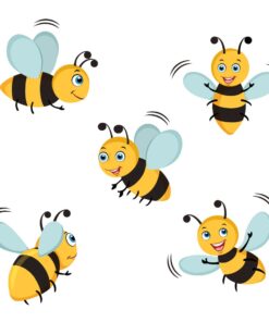 Honey Bee Bumble Bee Cut Outs Theme Birthday Decoration(12 Pcs)