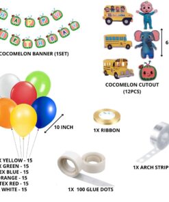 Cocomelon Theme Birthday Balloon Decoration DIY Kit (106 Pcs)
