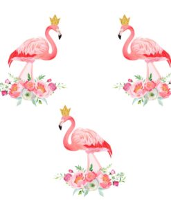 Flamingo Cut Outs Theme Birthday Decoration(12 Pcs)