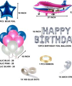 Pink Aeroplane Theme Birthday Decoration DIY Kit (67 Pcs)