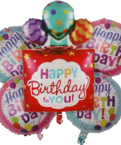 Printed Happy Birthday To you helium quality foil balloon ( pack of 5) Balloon  (Multicolor, Pack of 5)